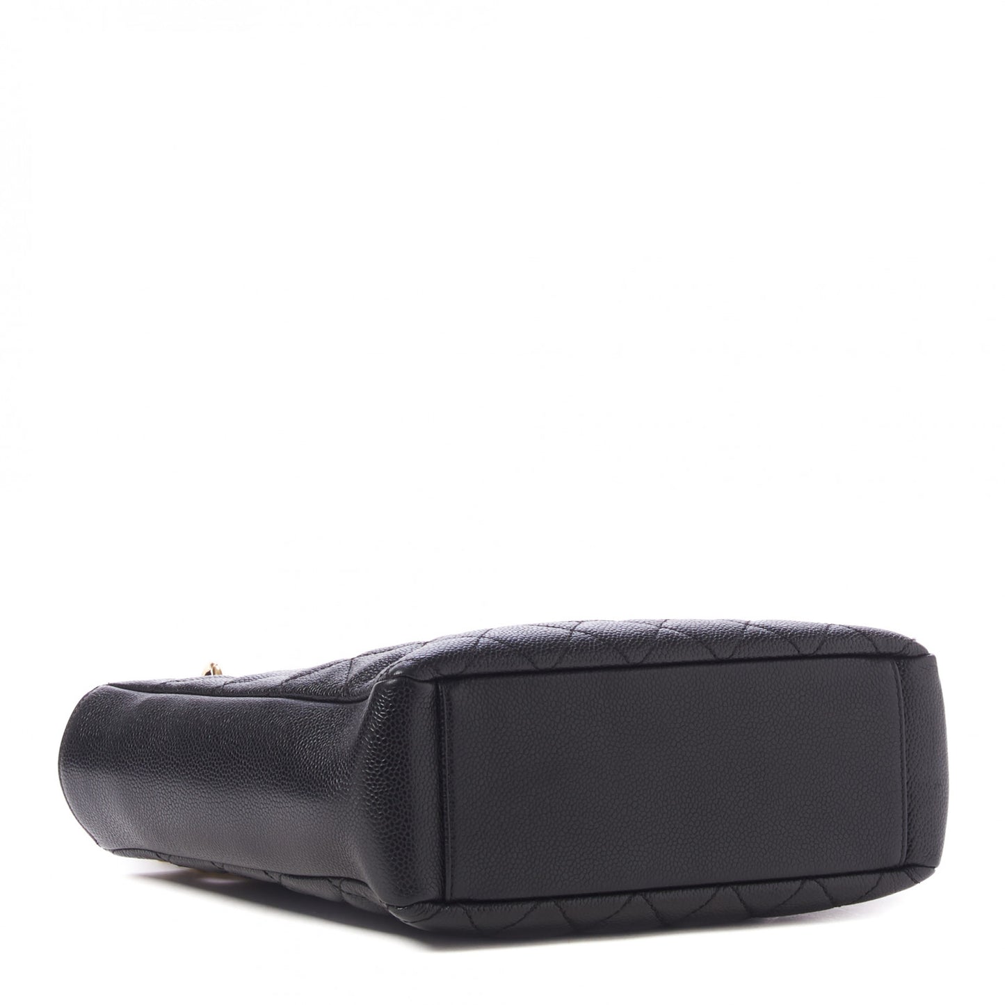 Caviar Quilted Petit Shopping Tote PST Black