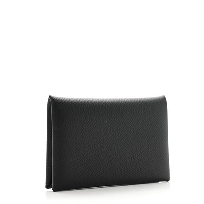 Hermes Epsom Calvi Card Case Black 3 of 8