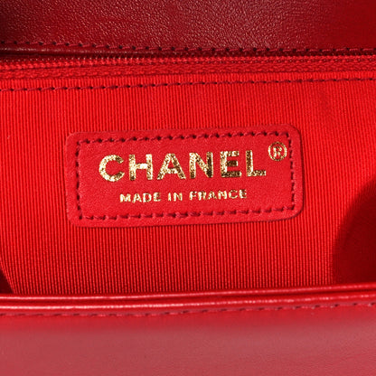 Chanel Lambskin Quilted New Medium Boy Flap Red 8 of 11