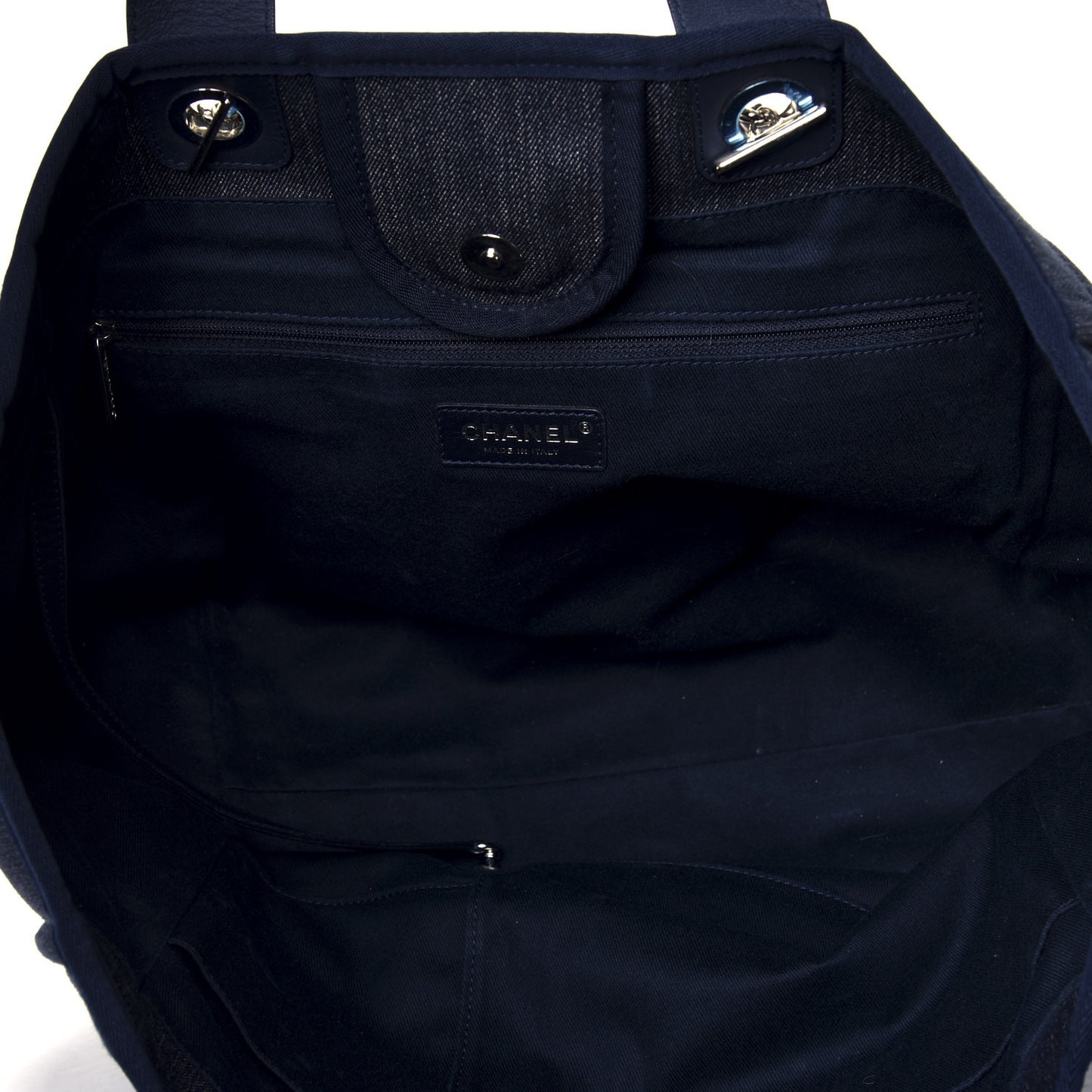 Denim Medium Deauville Tote Dark Blue