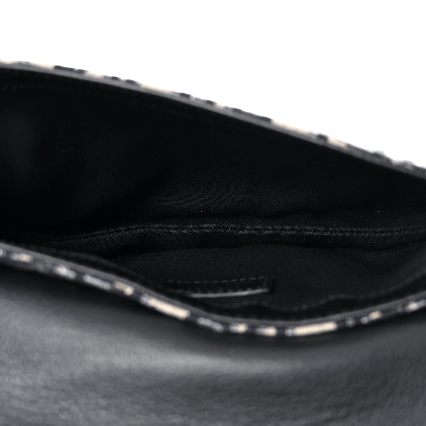 Oblique Saddle Messenger Pouch Beige Black