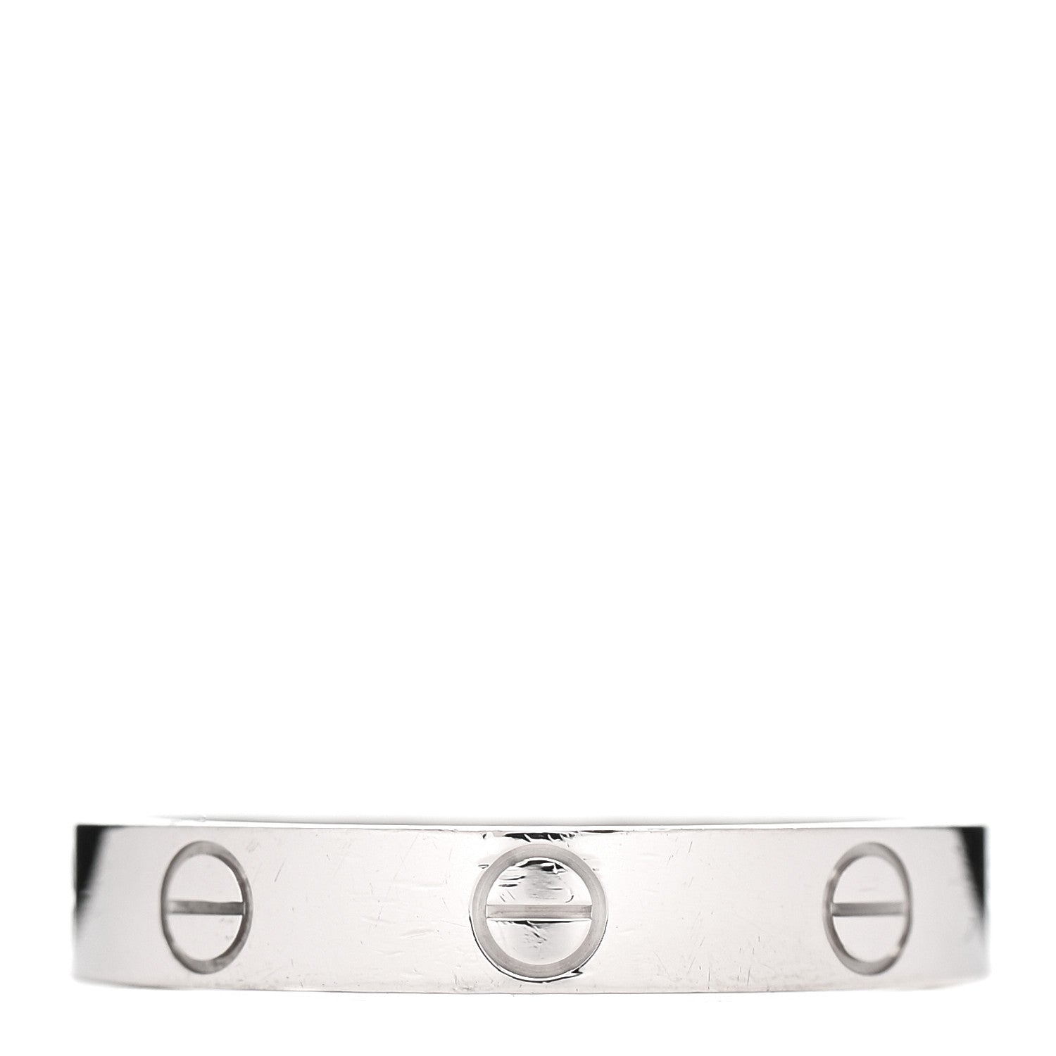 Cartier 18K White Gold 4mm LOVE Wedding Band Ring 57 8 1 of 5