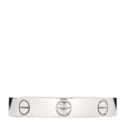 Cartier 18K White Gold 4mm LOVE Wedding Band Ring 57 8 1 of 5