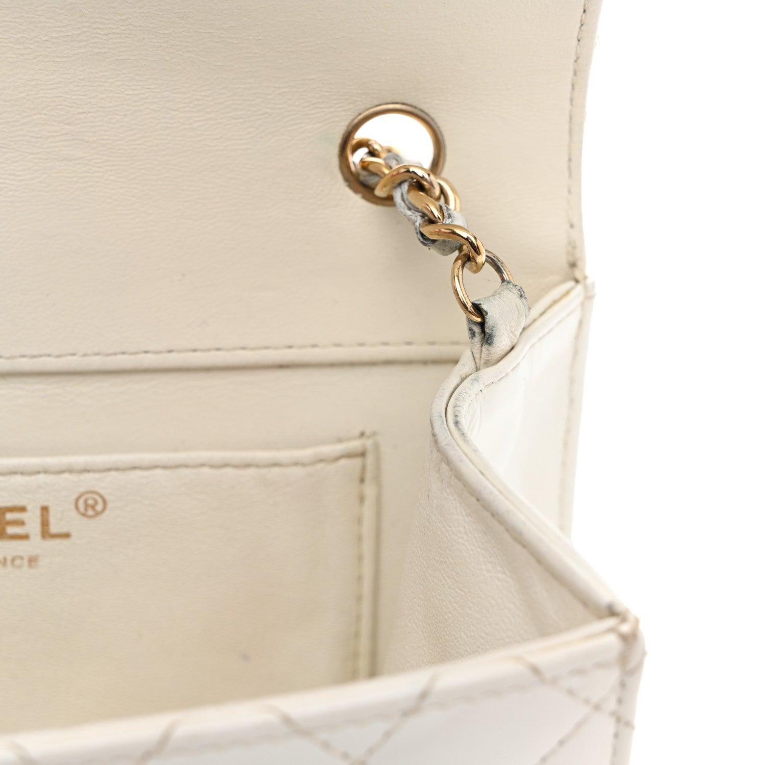 Chanel Glazed Calfskin Quilted Small Flap White 11 of 17