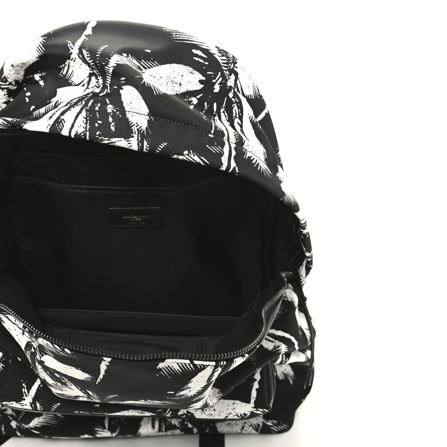 Canvas Palm Tree City Backpack Black White