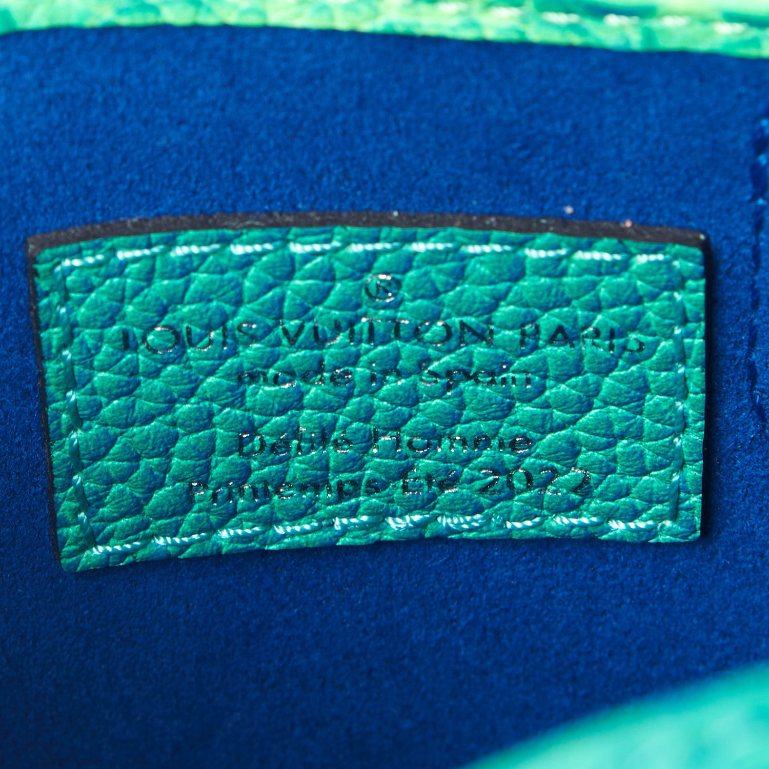 Louis Vuitton Taurillon Illusion Sac Plat XS Bleu Vert 7 of 7