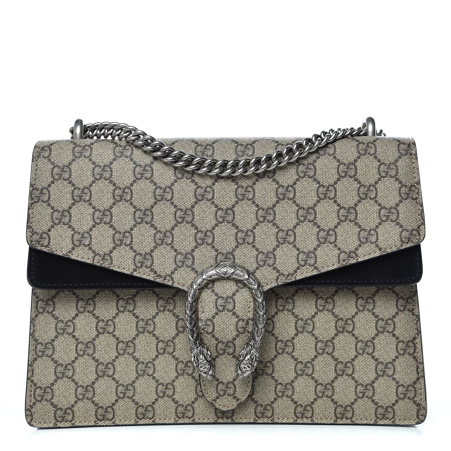 Gucci GG Supreme Monogram Medium Dionysus Shoulder Bag Black 1 of 11