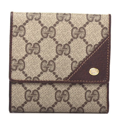 Gucci Coated Canvas Monogram Compact Wallet Brown 1 of 6