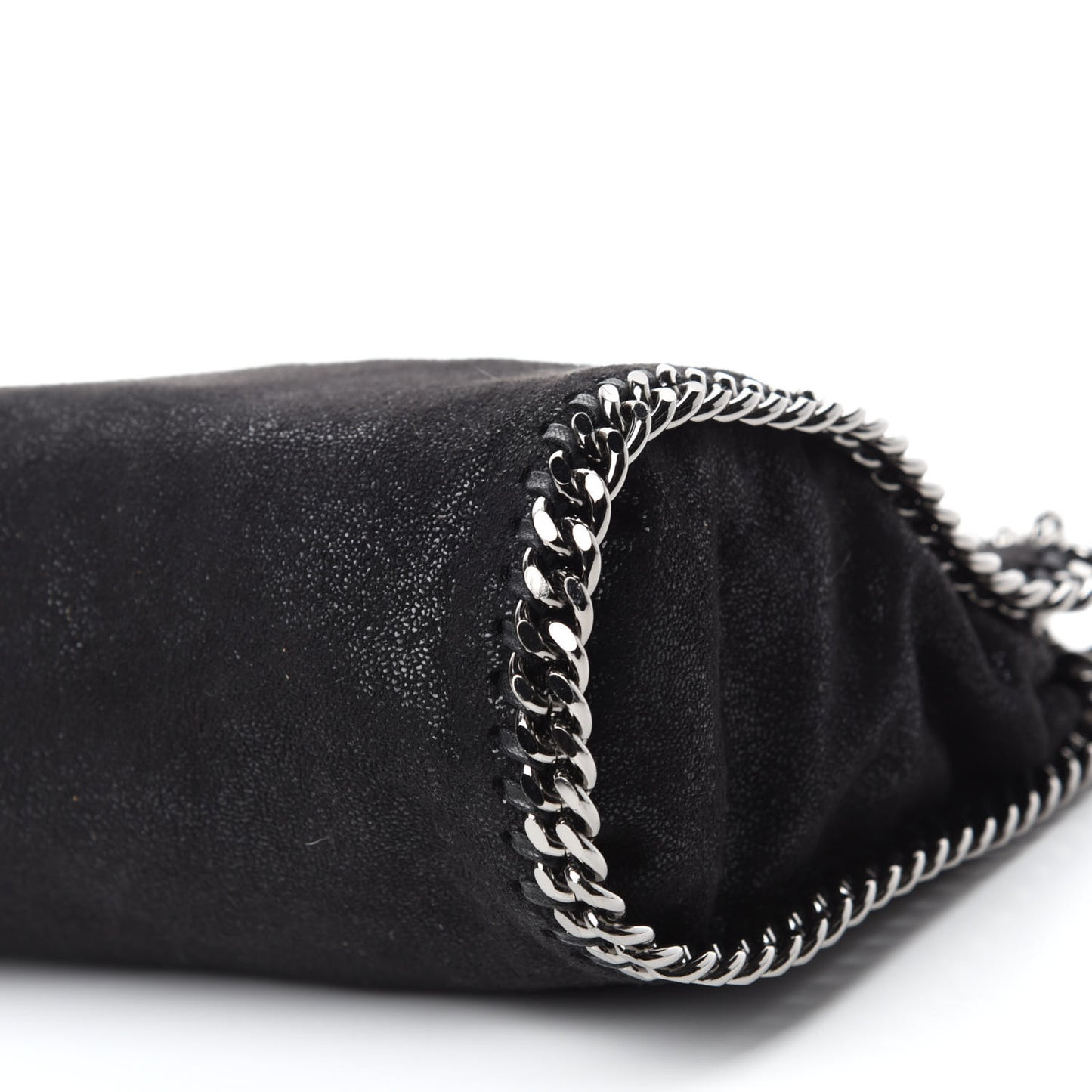 Shaggy Deer Mini Falabella Fold Over Tote Black