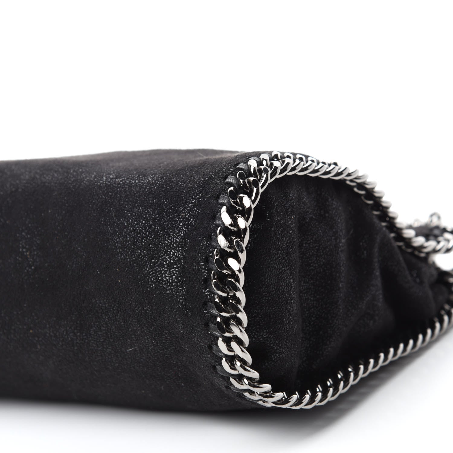 Stella McCartney Shaggy Deer Mini Falabella Fold Over Tote Black 7 of 10