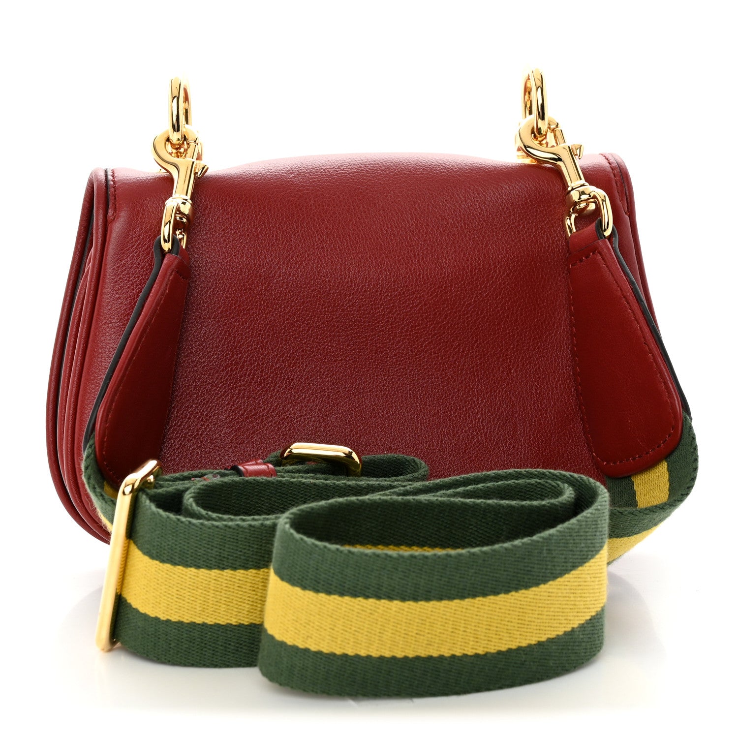 Gucci Roxy Calfskin Web Mini Blondie Shoulder Bag Blondie Red 3 of 11