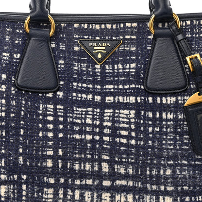Prada Tela Tweed Saffiano Tote Bag Inchiostro 9 of 12