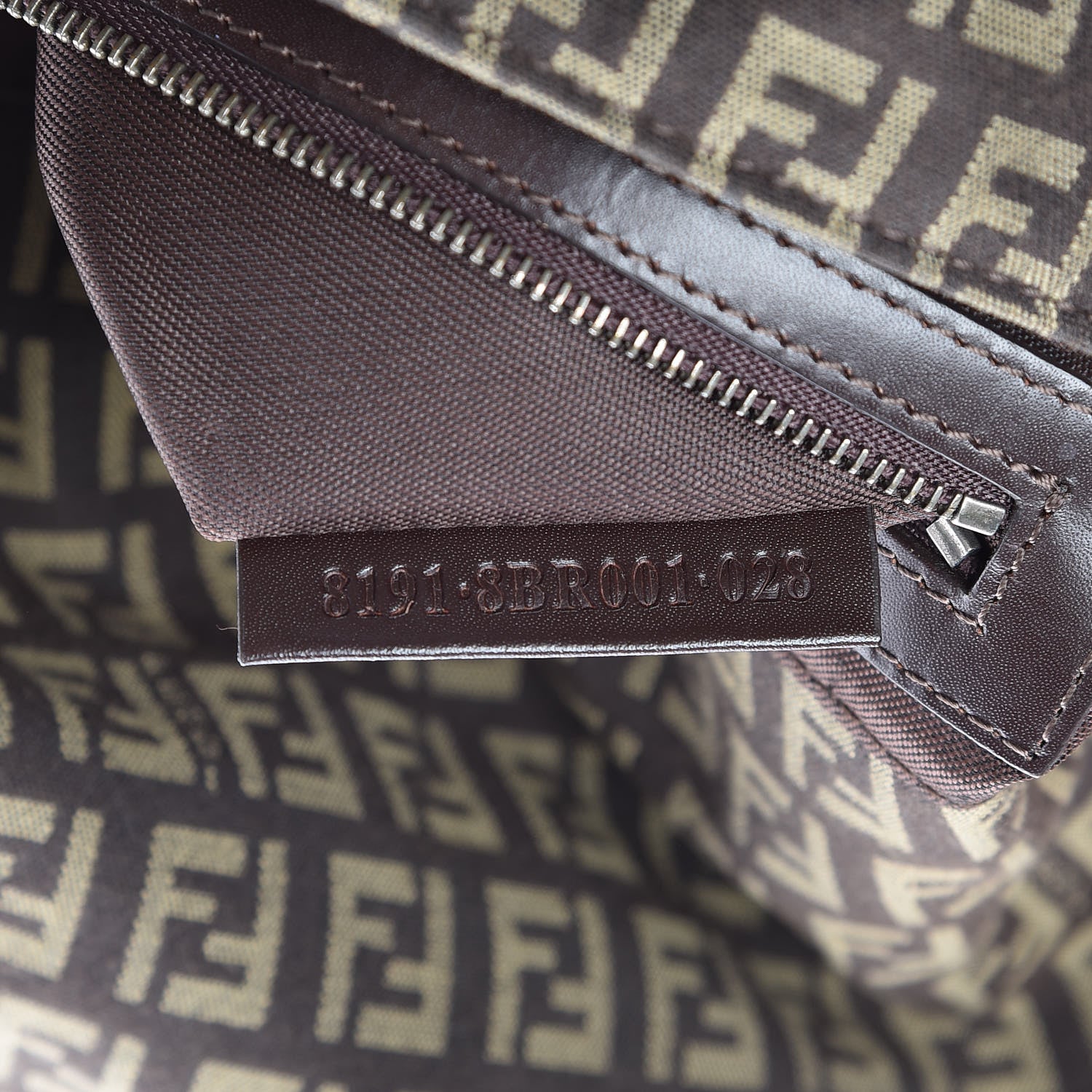 Fendi Zucchino Mama Baguette Dark Brown 9 of 10