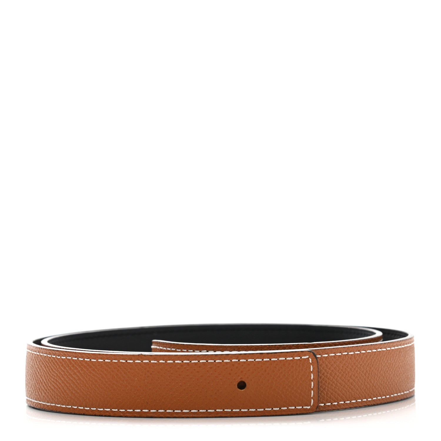 Hermes Swift Epsom 24mm Belt Strap 85 Black Gold 1 of 7