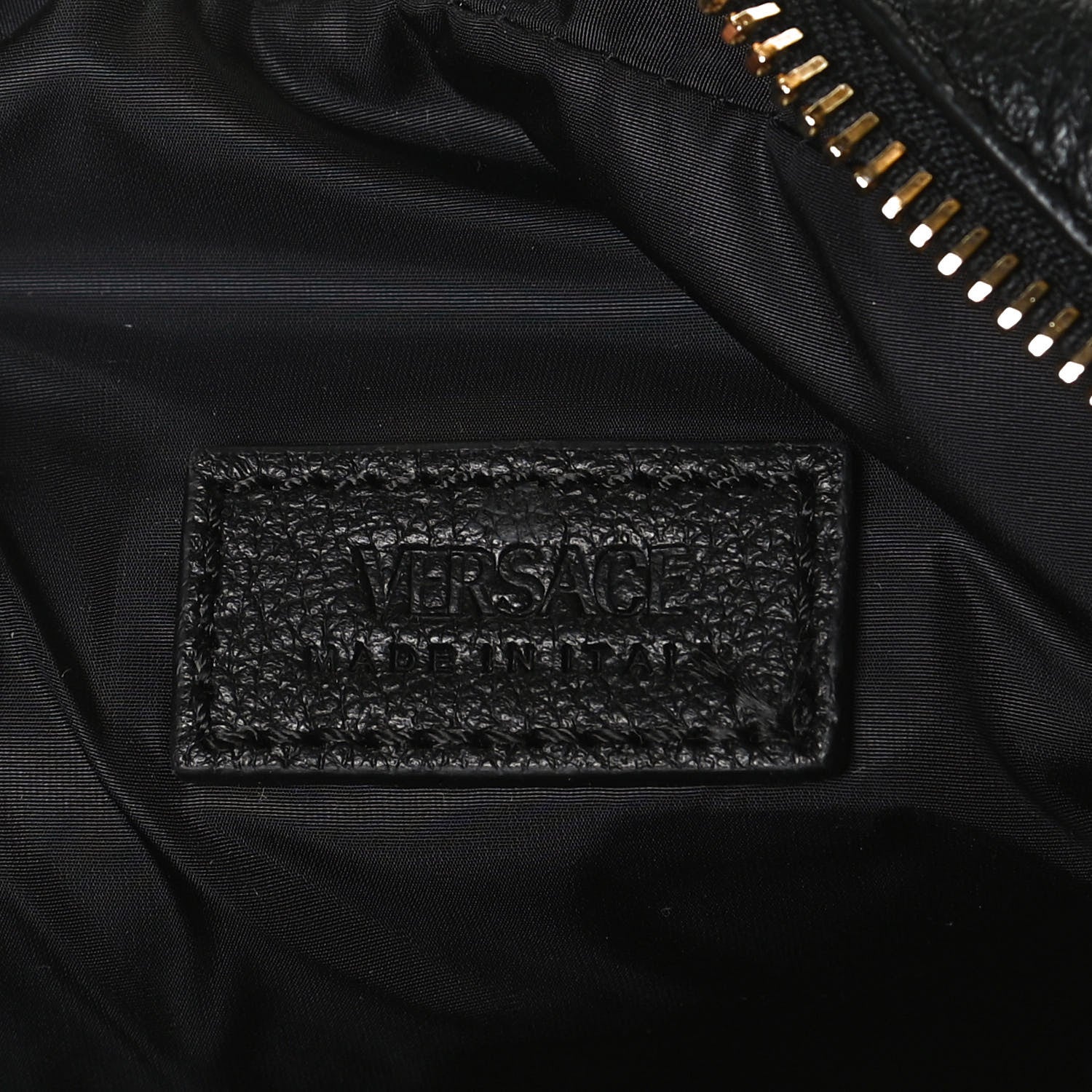 Versace Grained Calfskin Small Medusa Messenger Bag Black 5 of 13