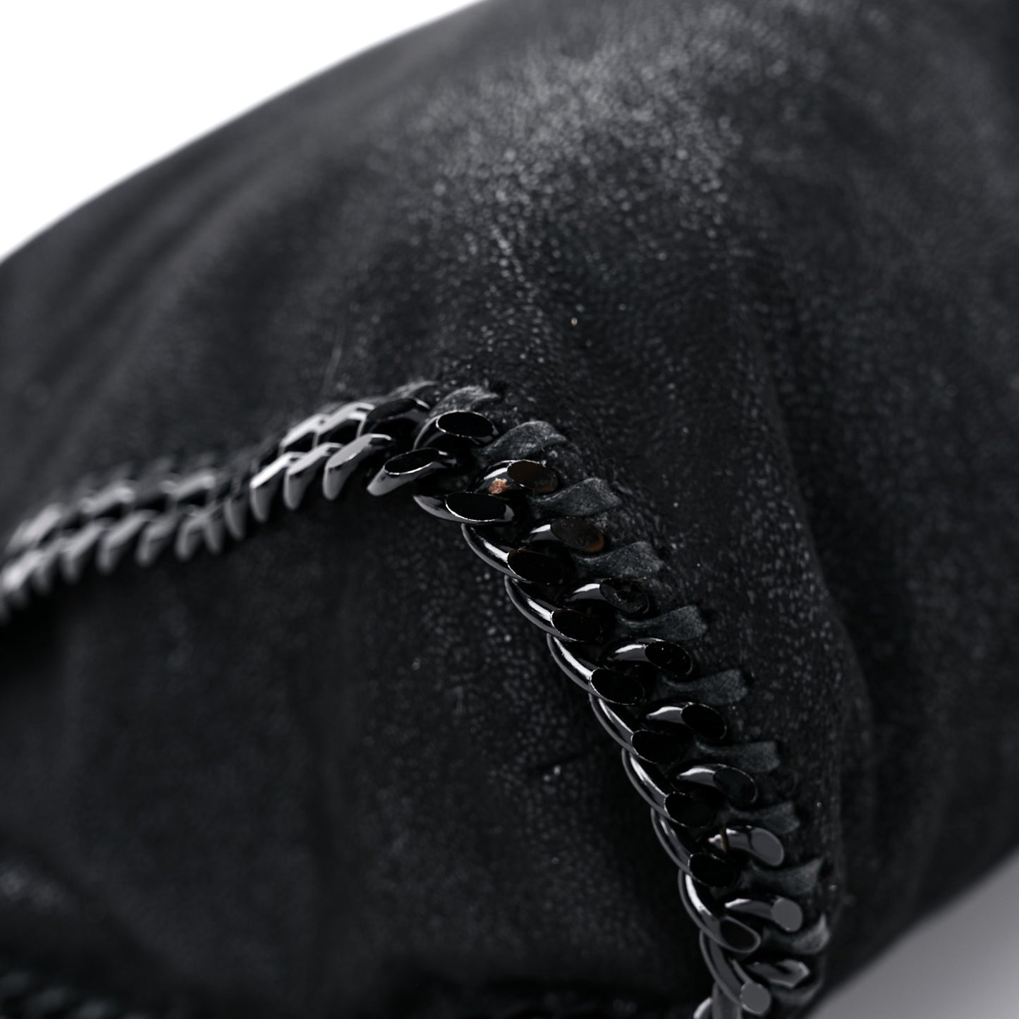 Shaggy Deer Mini Falabella Fold Over Tote Black