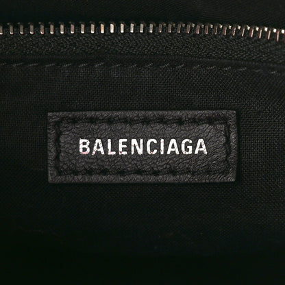 Balenciaga Shiny Supple Calfskin Crocodile Embossed Classic Silver Hardware Mini City Baby Pink 7 of 11