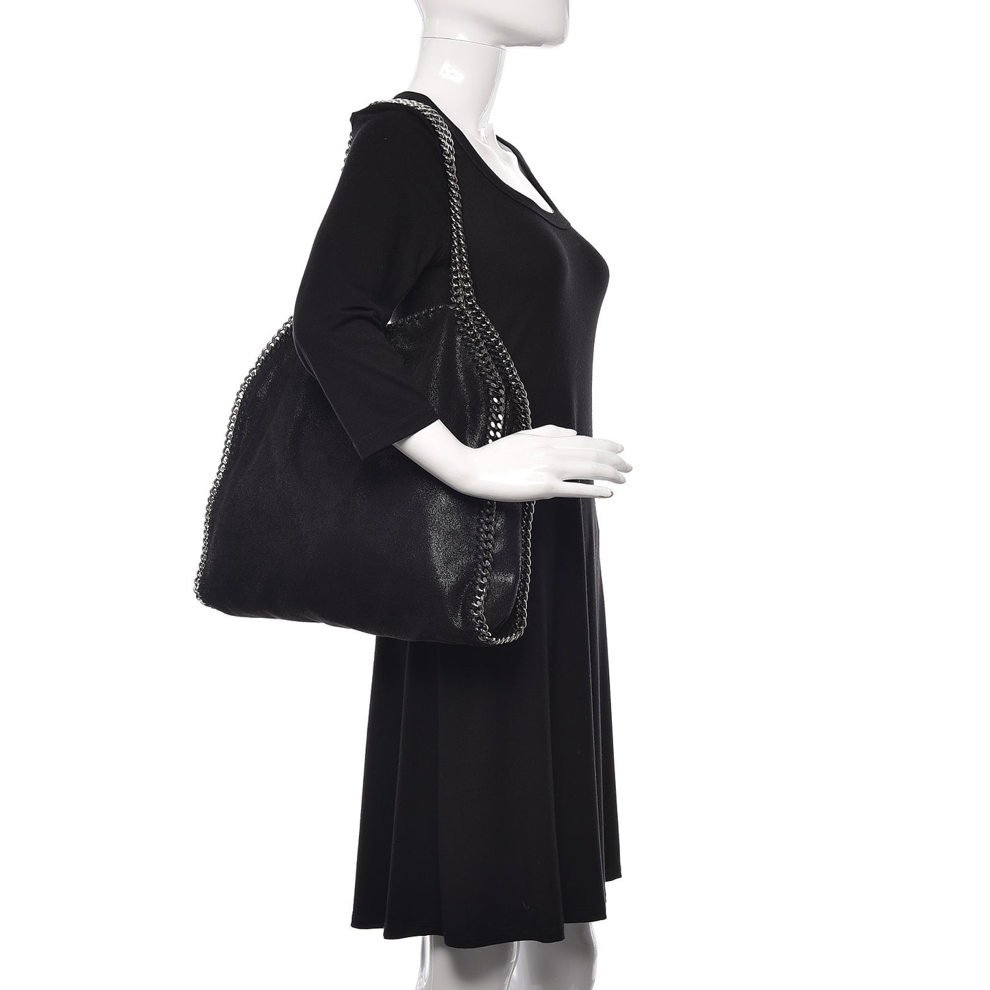 Shaggy Deer Small Falabella Tote Black