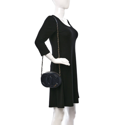 Chanel Lambskin Quilted Coco Midnight Camera Case Navy 2 of 9