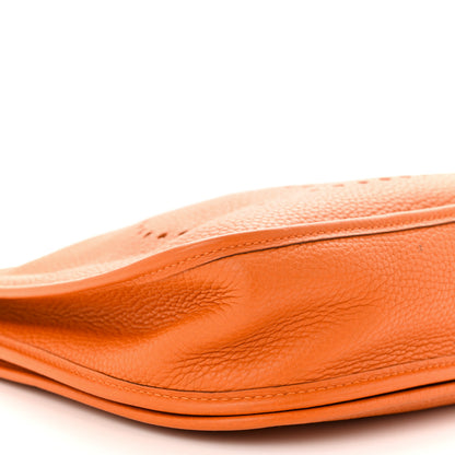 Hermes Taurillon Clemence Evelyne II PM Orange 9 of 11