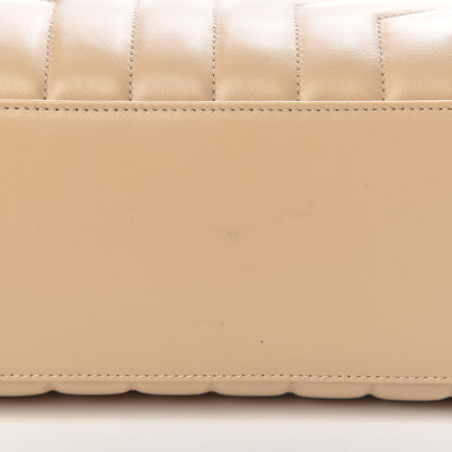 Saint Laurent Calfskin Y Quilted Monogram Medium Loulou Chain Satchel Nude Powder 10 of 11