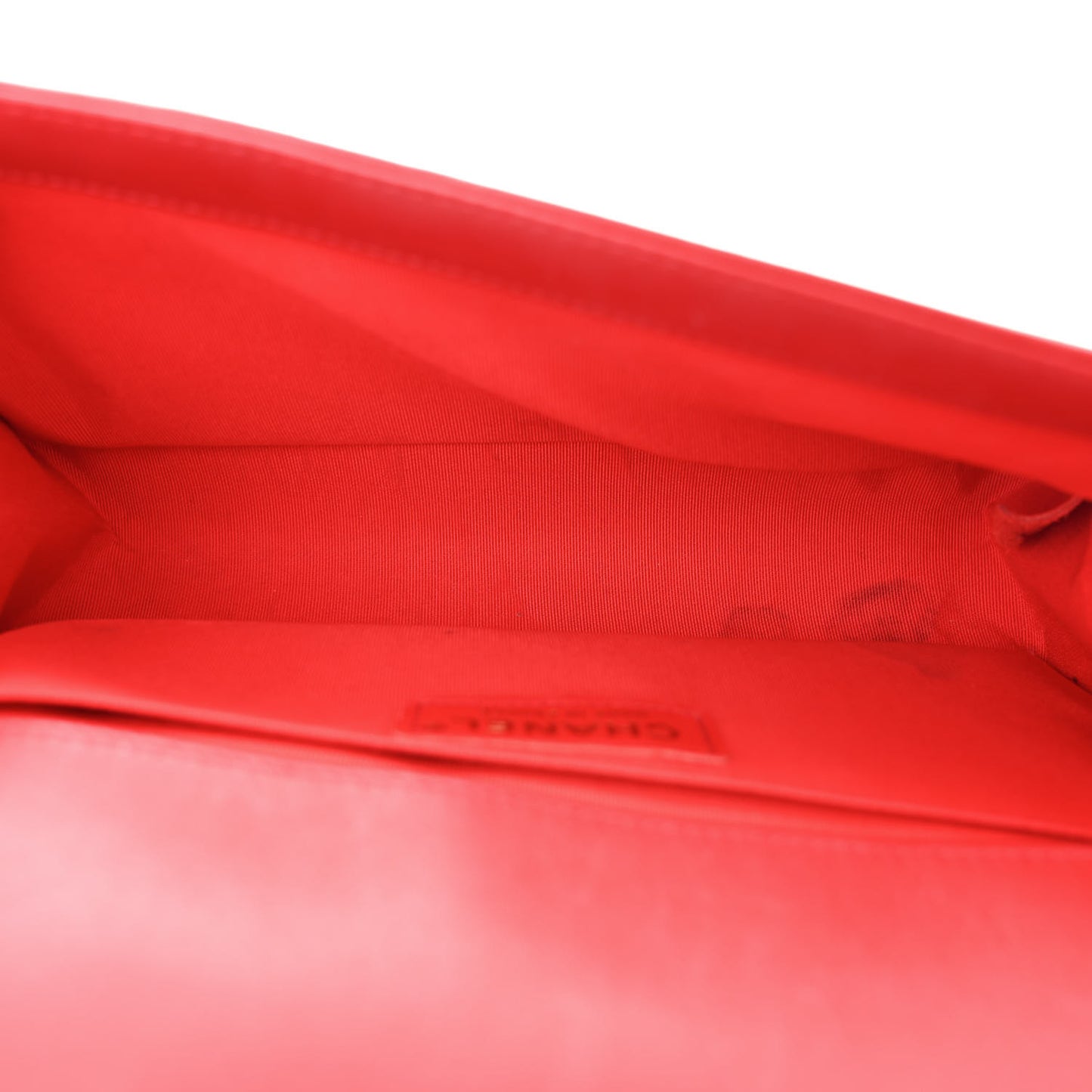 Lambskin Quilted Medium Boy Flap Red