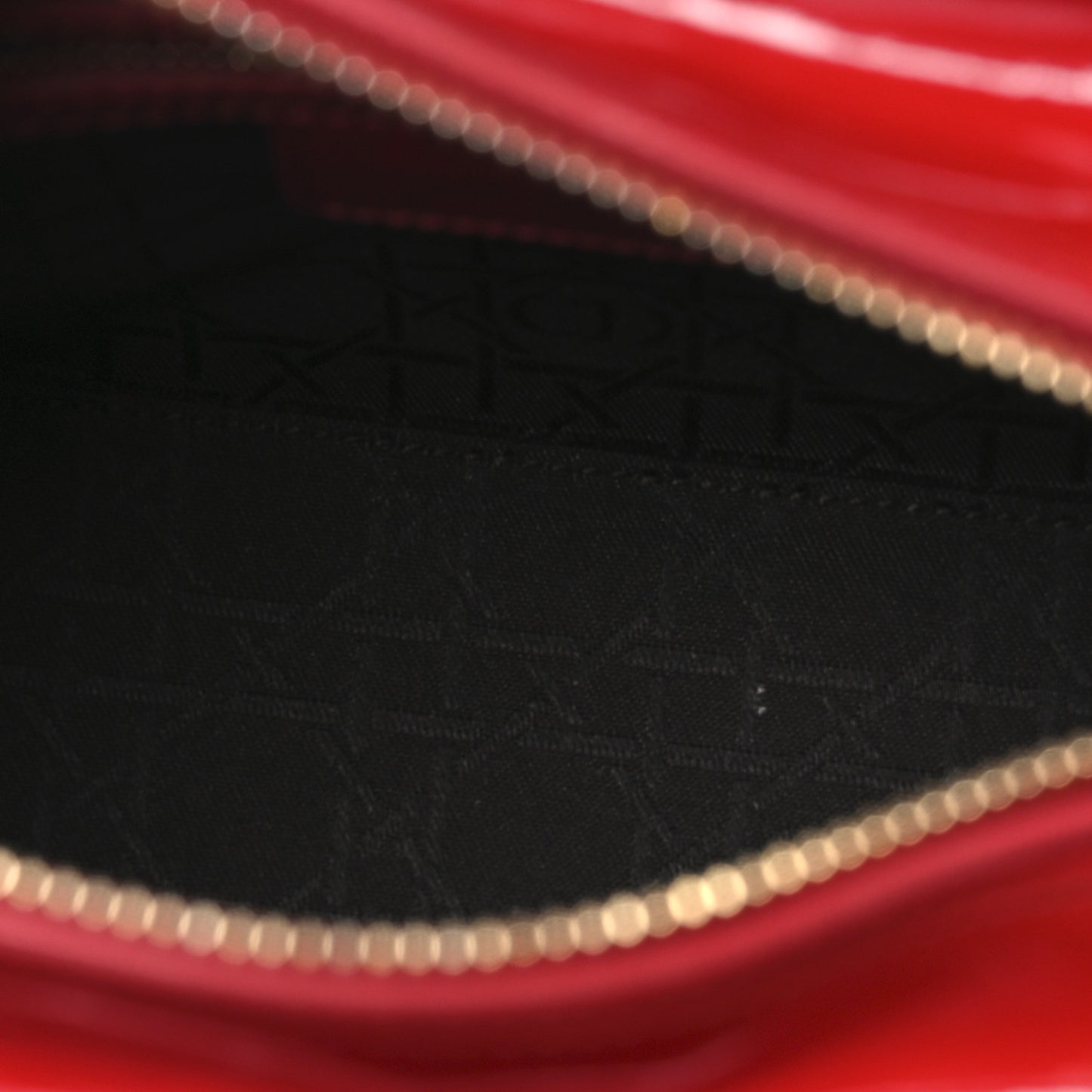 Patent Cannage Medium Lady Dior Red