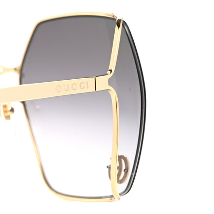 Gucci Metal Square Frame Sunglasses GG0817S Gold 14 of 16