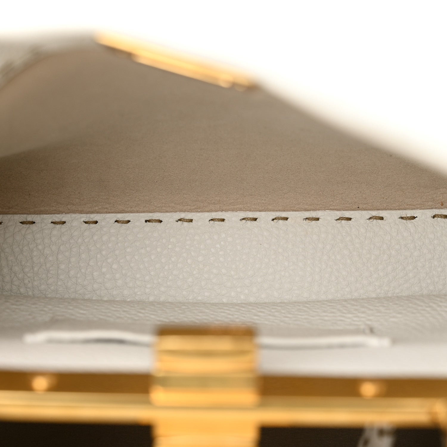 Fendi Cuoio Romano Selleria Mini Peekaboo Iconic Satchel White 6 of 10