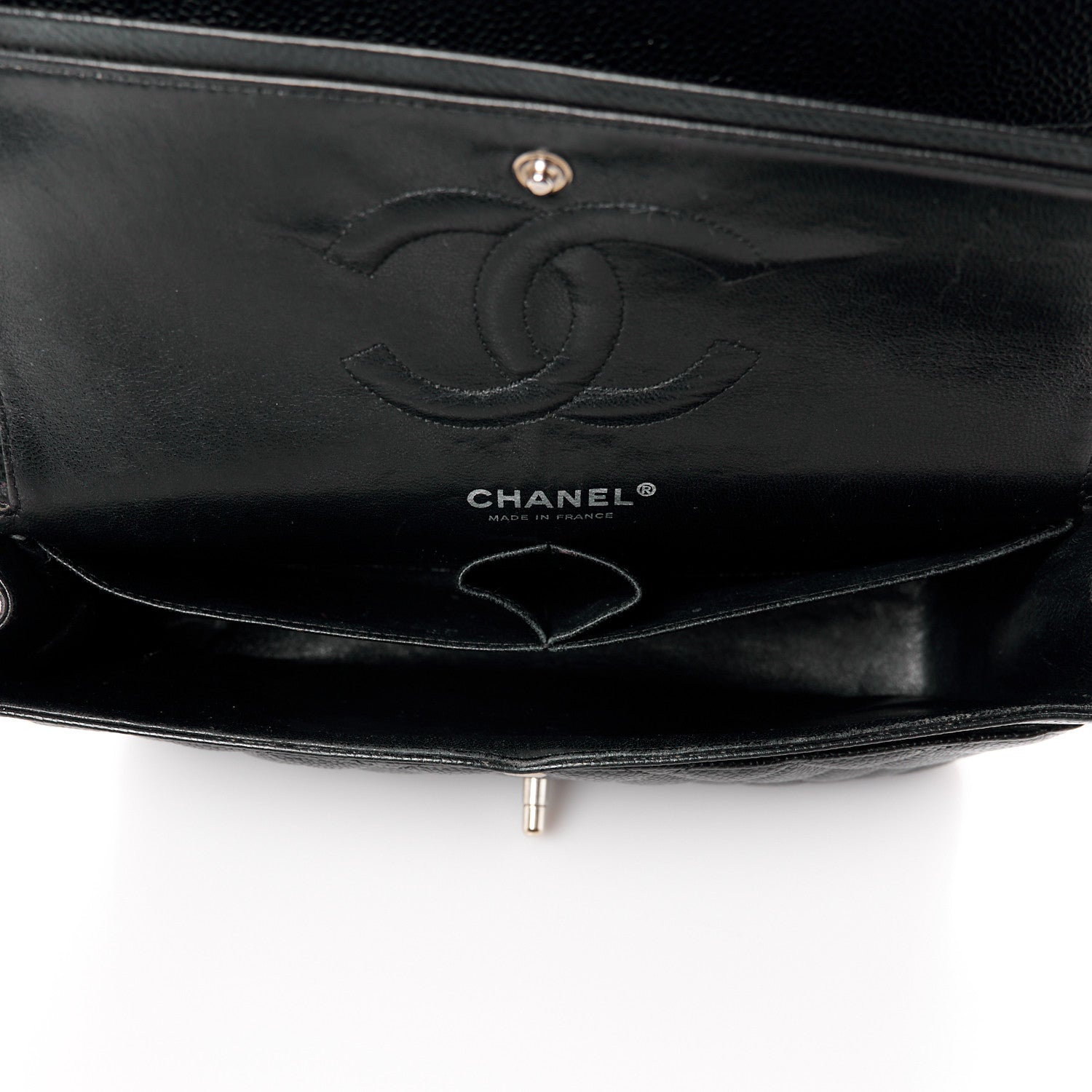 Chanel Caviar Quilted Medium Double Flap Bijoux Chain Black 5 of 14