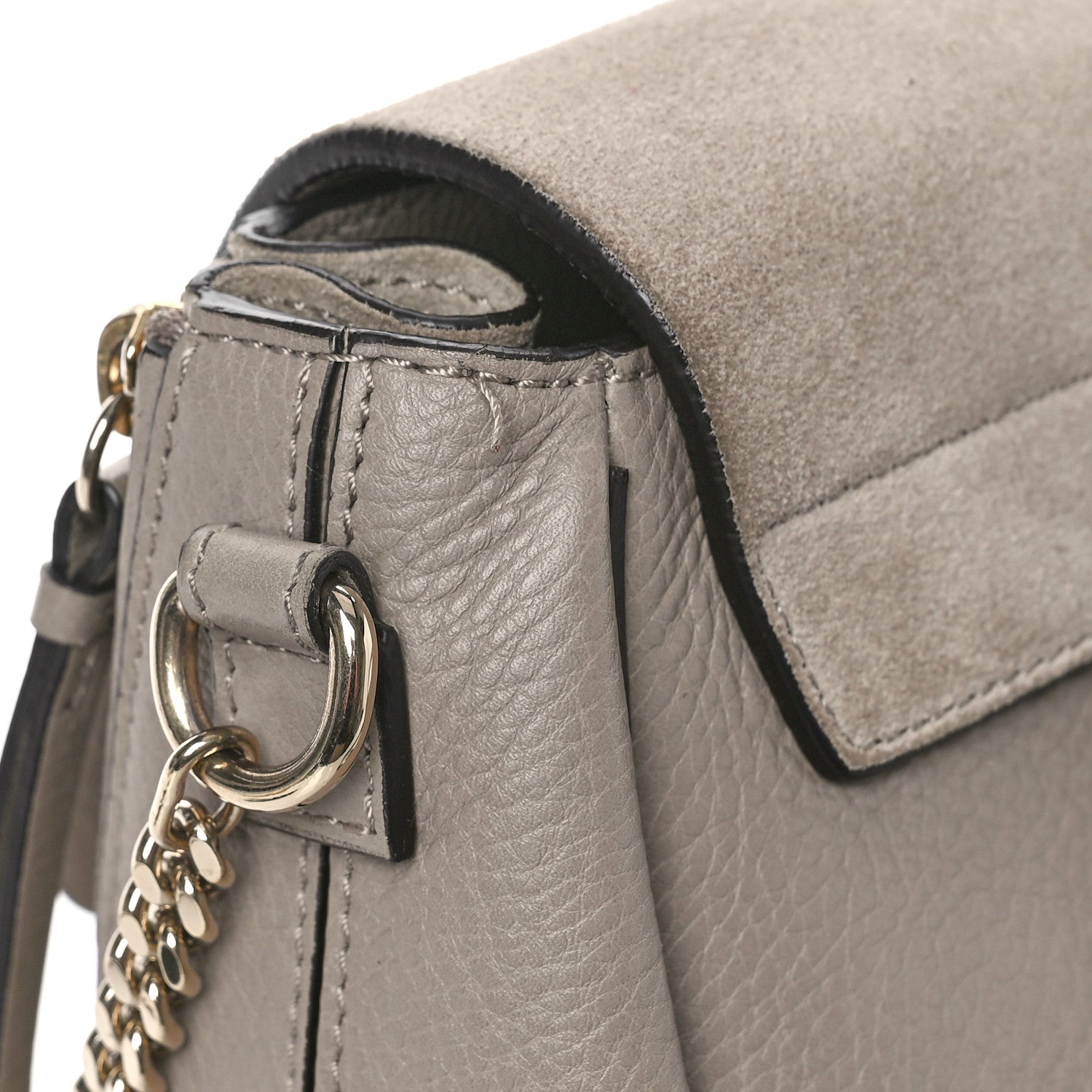 Chloe Suede Calfskin Medium Faye Backpack Motty Grey 10 of 11