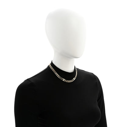 Chanel Metal Enamel Chain CC Choker Gold White 2 of 5