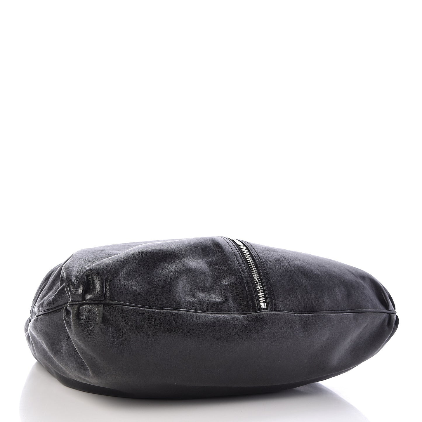 Sheepskin Zipper Hobo Black