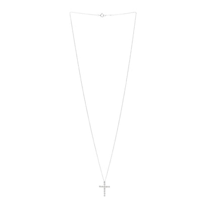 Tiffany Platinum Diamond Medium Cross Pendant Necklace 3 of 5