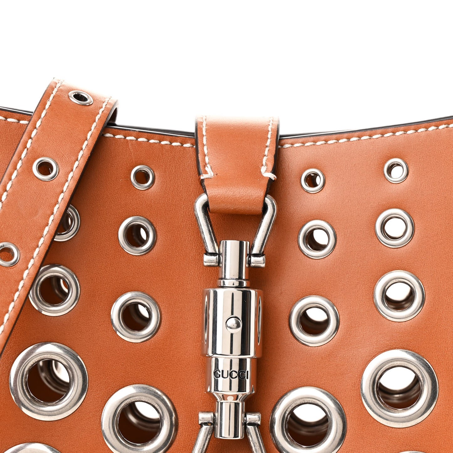 Calfskin Ha Ha Ha Jackie 1961 Eyelet Hobo Cuir