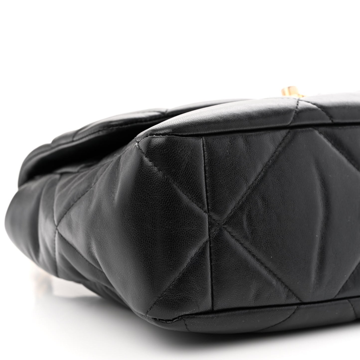 Goatskin Quilted Large Chanel 19 Flap Black