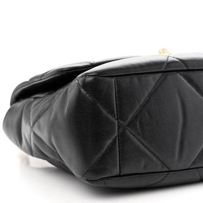 Chanel Goatskin Quilted Large Chanel 19 Flap Black 9 of 12