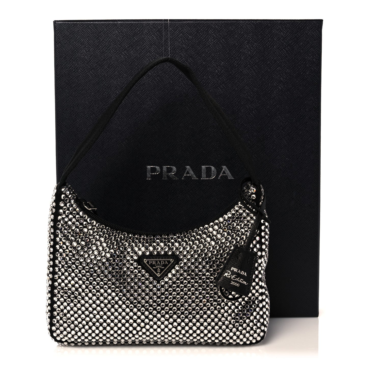 Satin Crystal Mini Re-Edition 2000 Bag Cristal