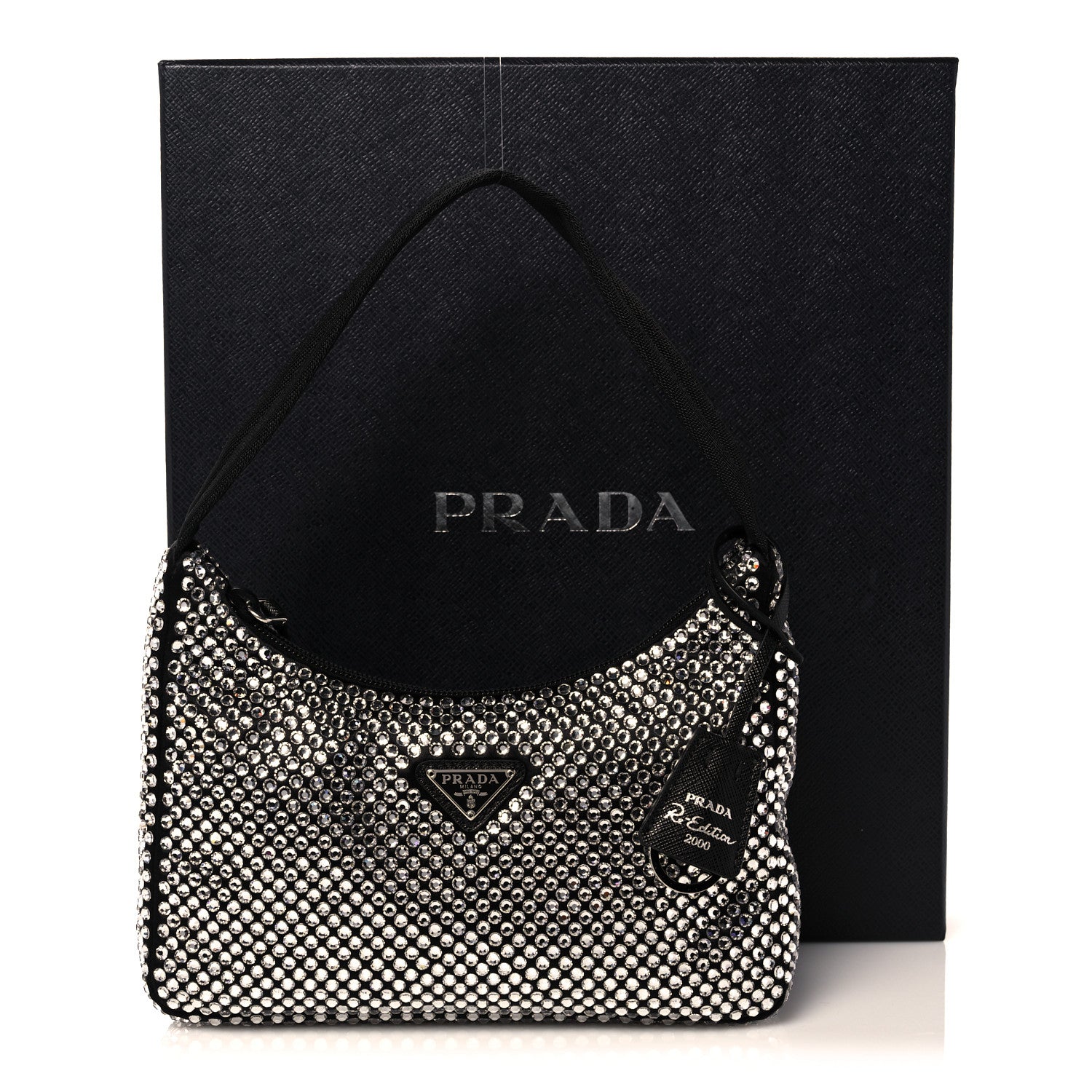 Prada Satin Crystal Mini Re-Edition 2000 Bag Cristal 9 of 9