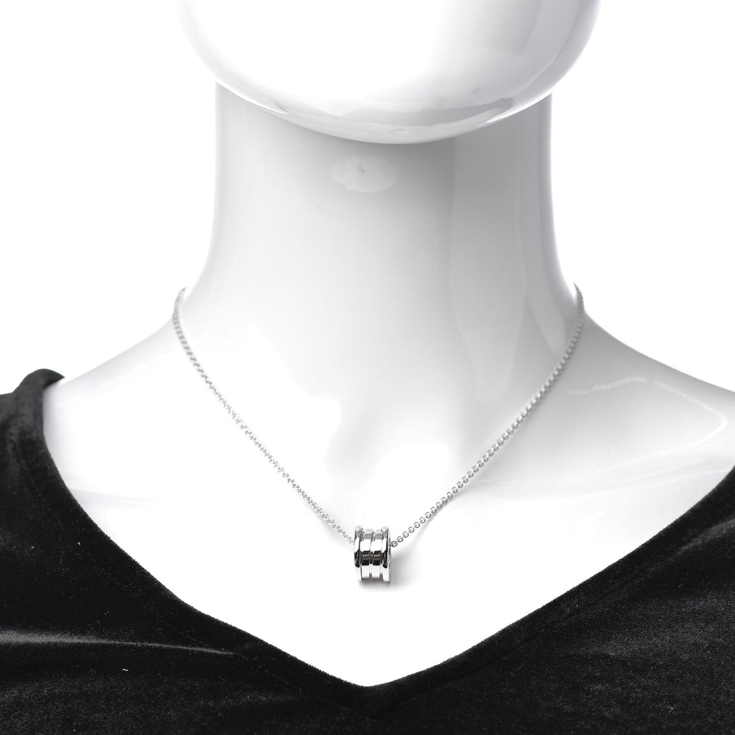 18K White Gold B.Zero1 Pendant Necklace
