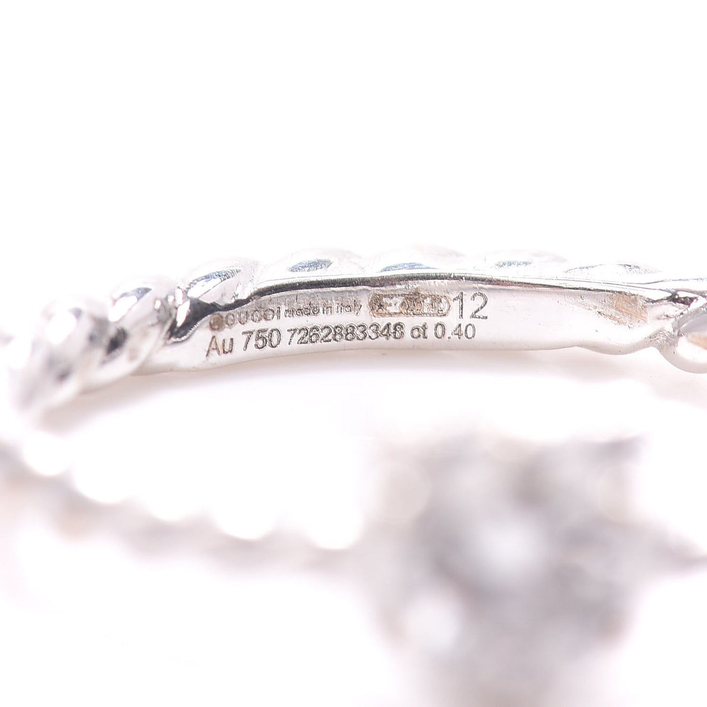 18K White Gold Diamond .40ct Le Marché Des Merveilles Feline Ring 52 6