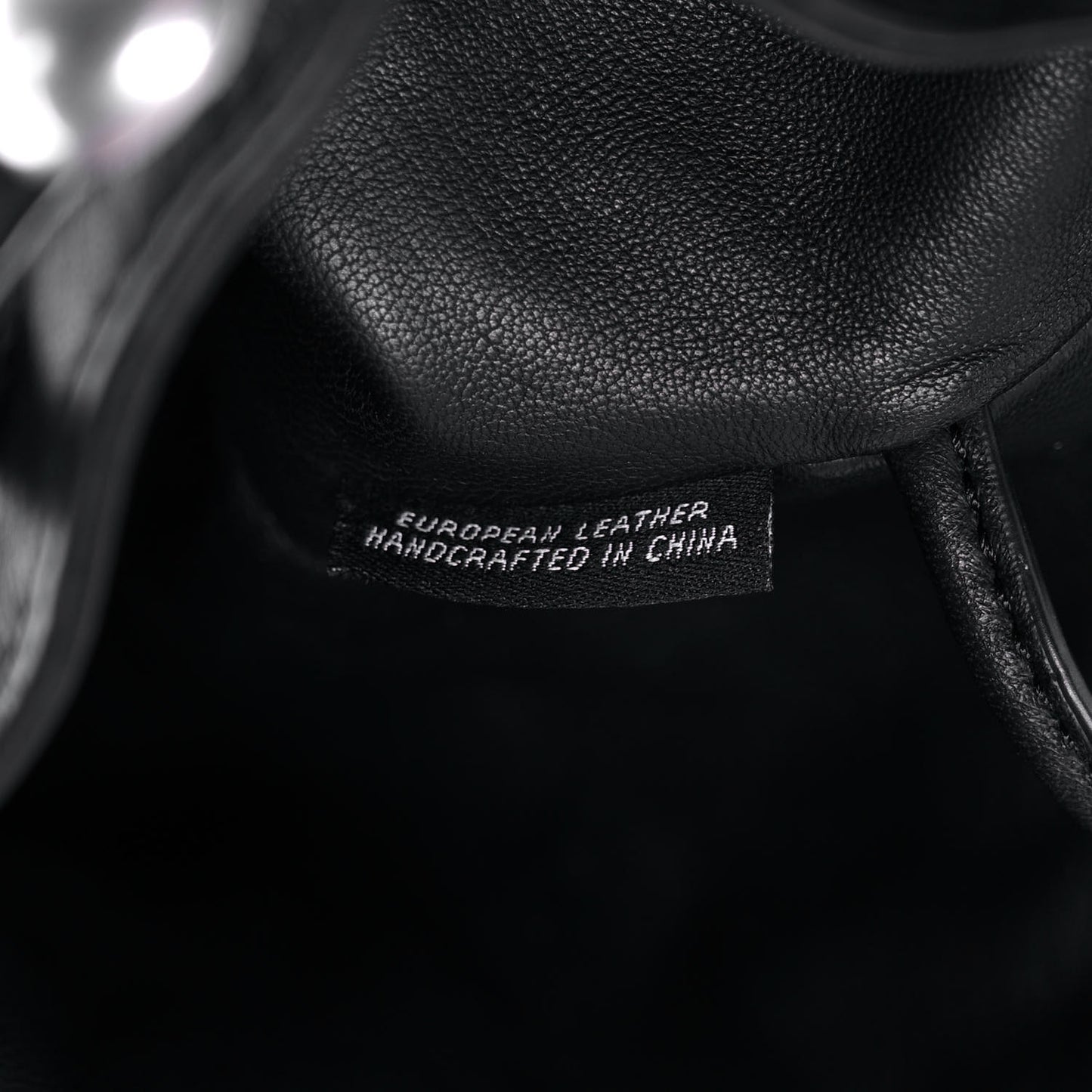 Calfskin Crystal Embellished Roxy Mini Bucket Bag Black