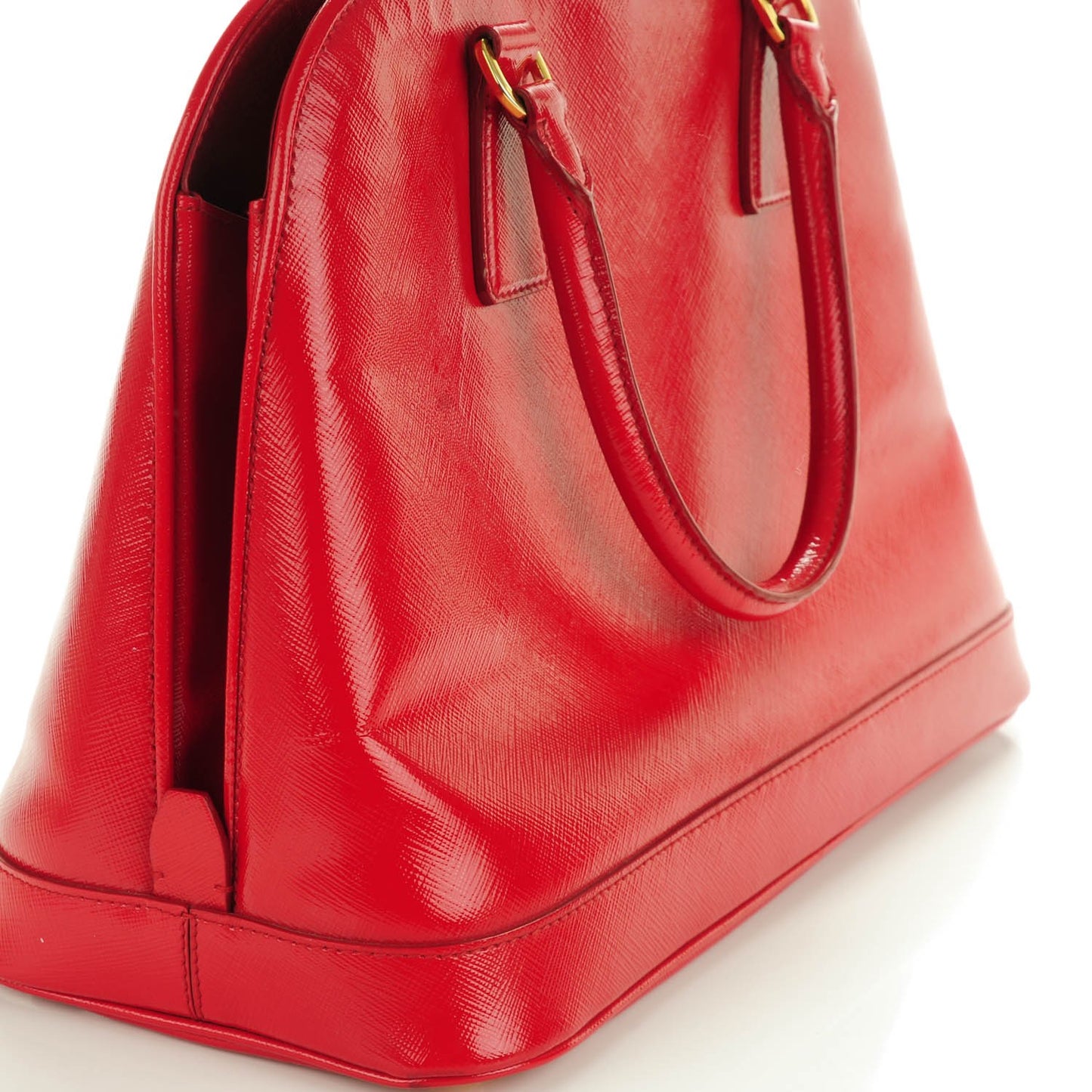 Saffiano Vernice Open Promenade Tote Rosso