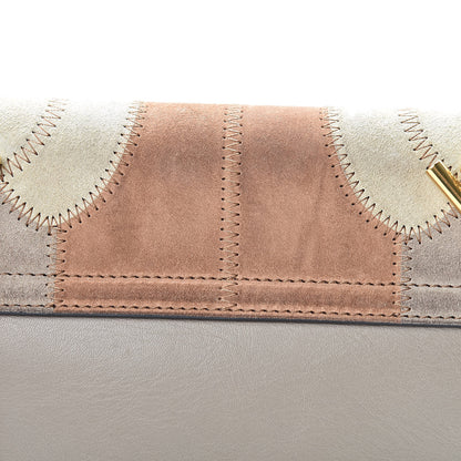Chloe Suede Calfskin Patchwork Drew Shoulder Bag Motty Grey 15 of 15