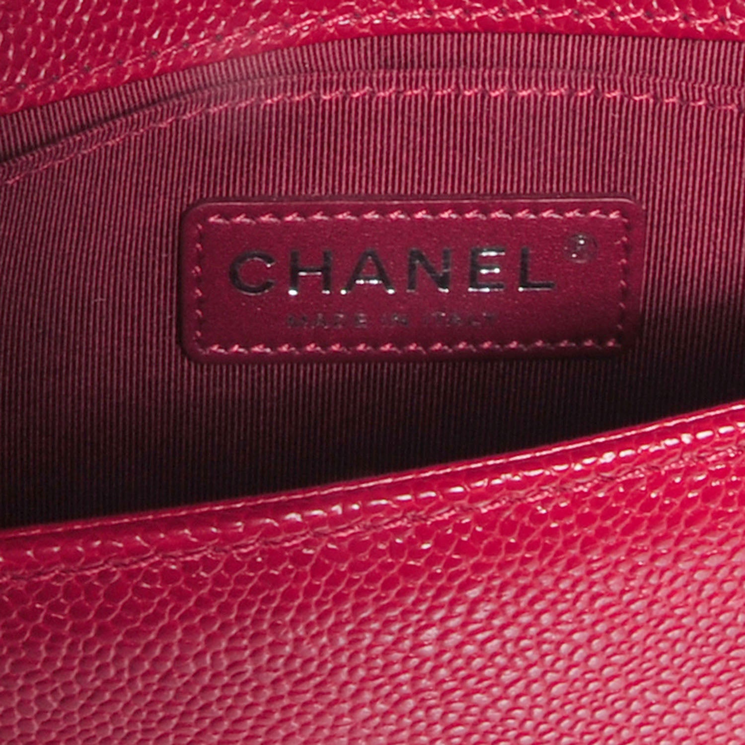 Chanel Caviar Small Boy Flap Bag Dark Red 8 of 9