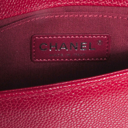 Chanel Caviar Small Boy Flap Bag Dark Red 8 of 9