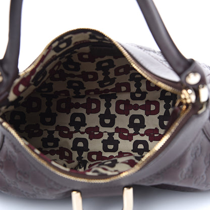Gucci Guccissima Small D Gold Ring Shoulder Bag Chocolate Brown 4 of 10