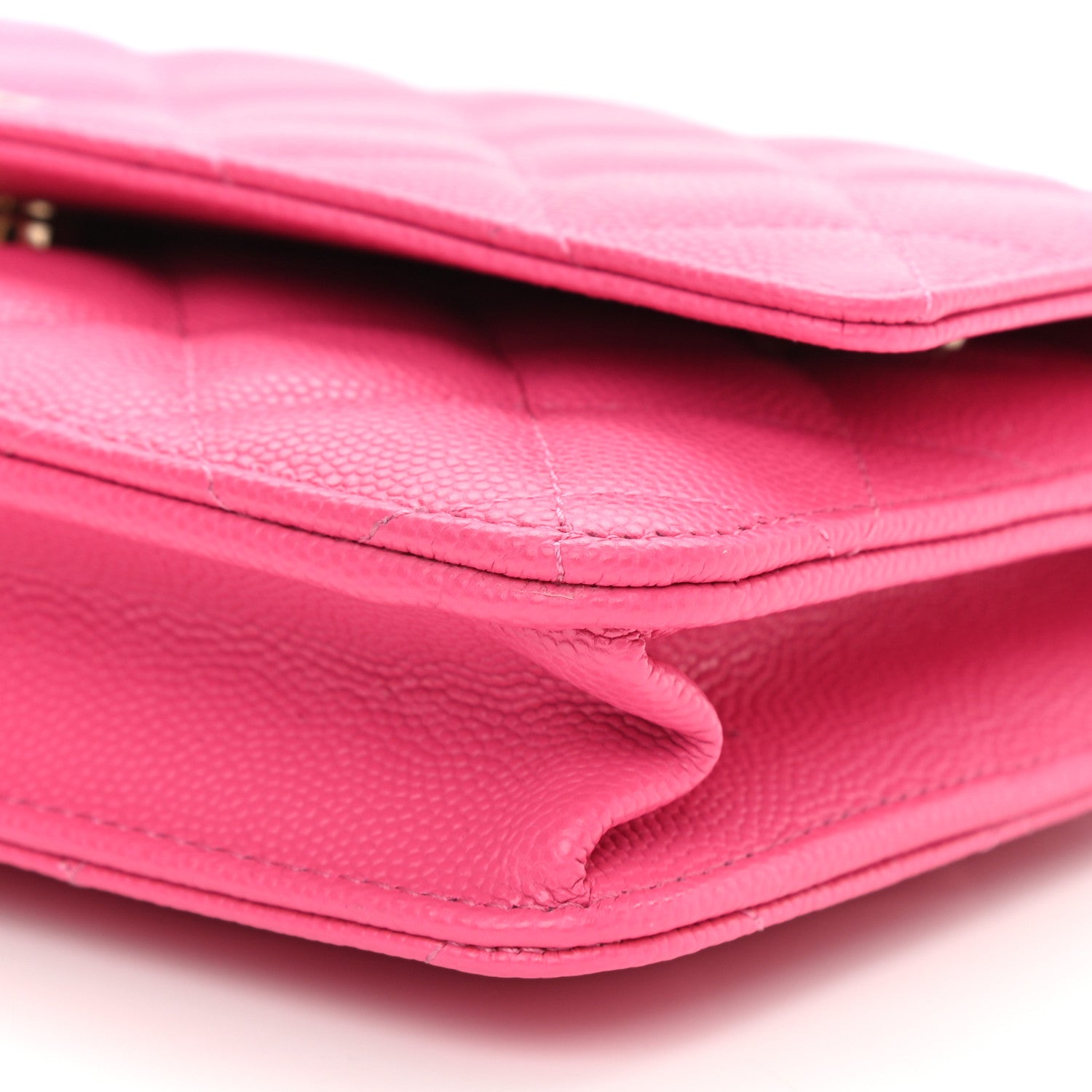 Chanel Caviar Quilted Wallet on Chain WOC Fuchsia 11 of 11