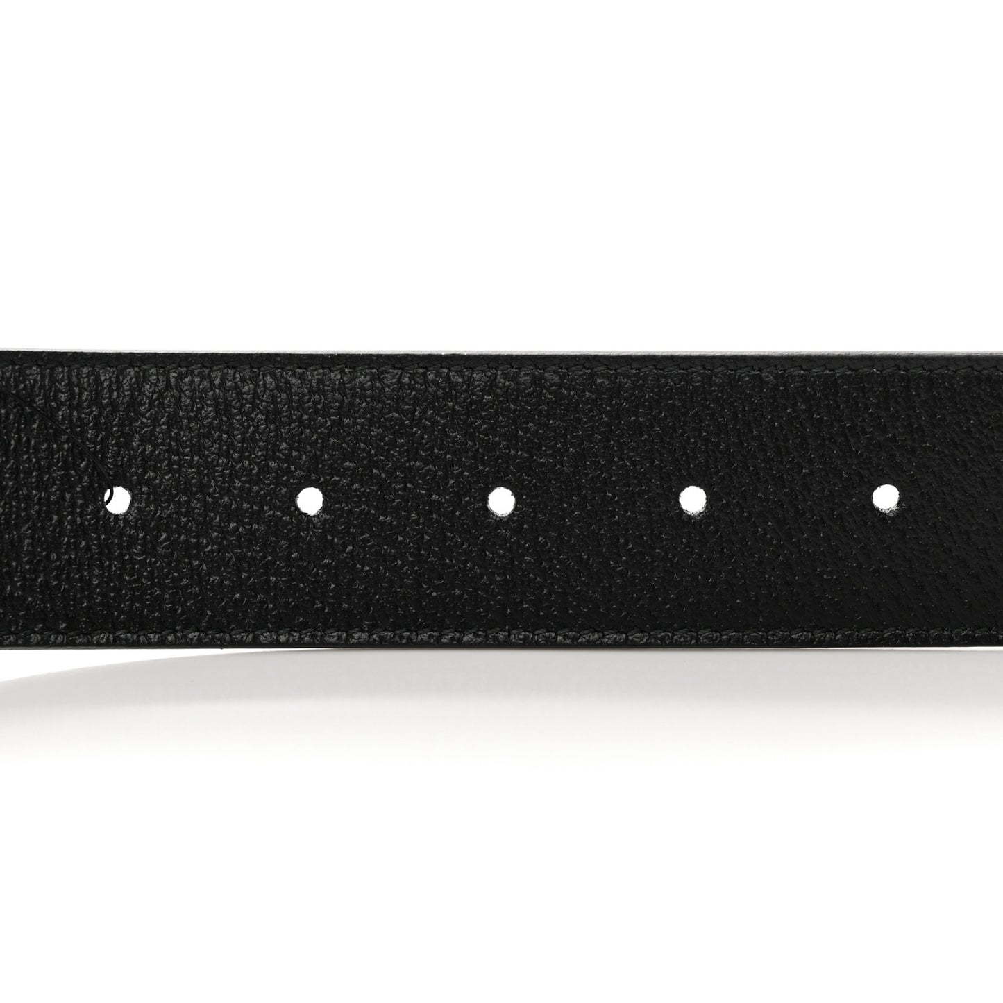 Textured Dollar Calfskin Nickel Double G 40mm Belt 100 40 Black