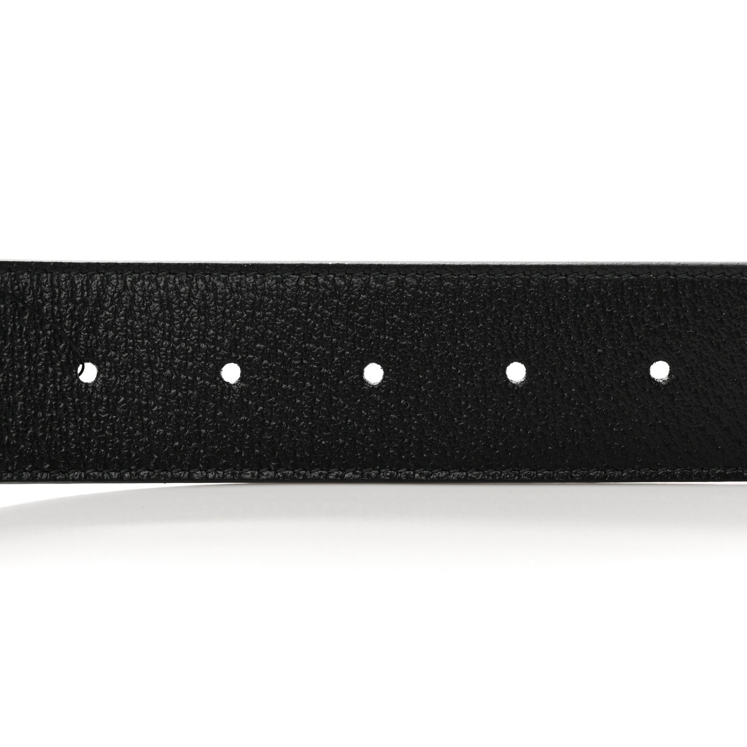 Gucci Textured Dollar Calfskin Nickel Double G 40mm Belt 100 40 Black 3 of 12